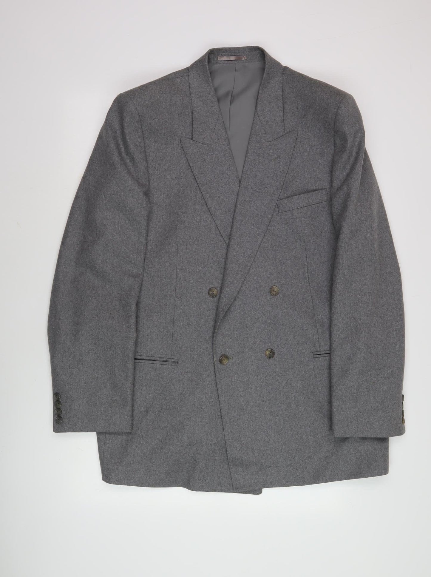 Centaur Gold Men's Grey Double-Breasted Blazer 46 Long