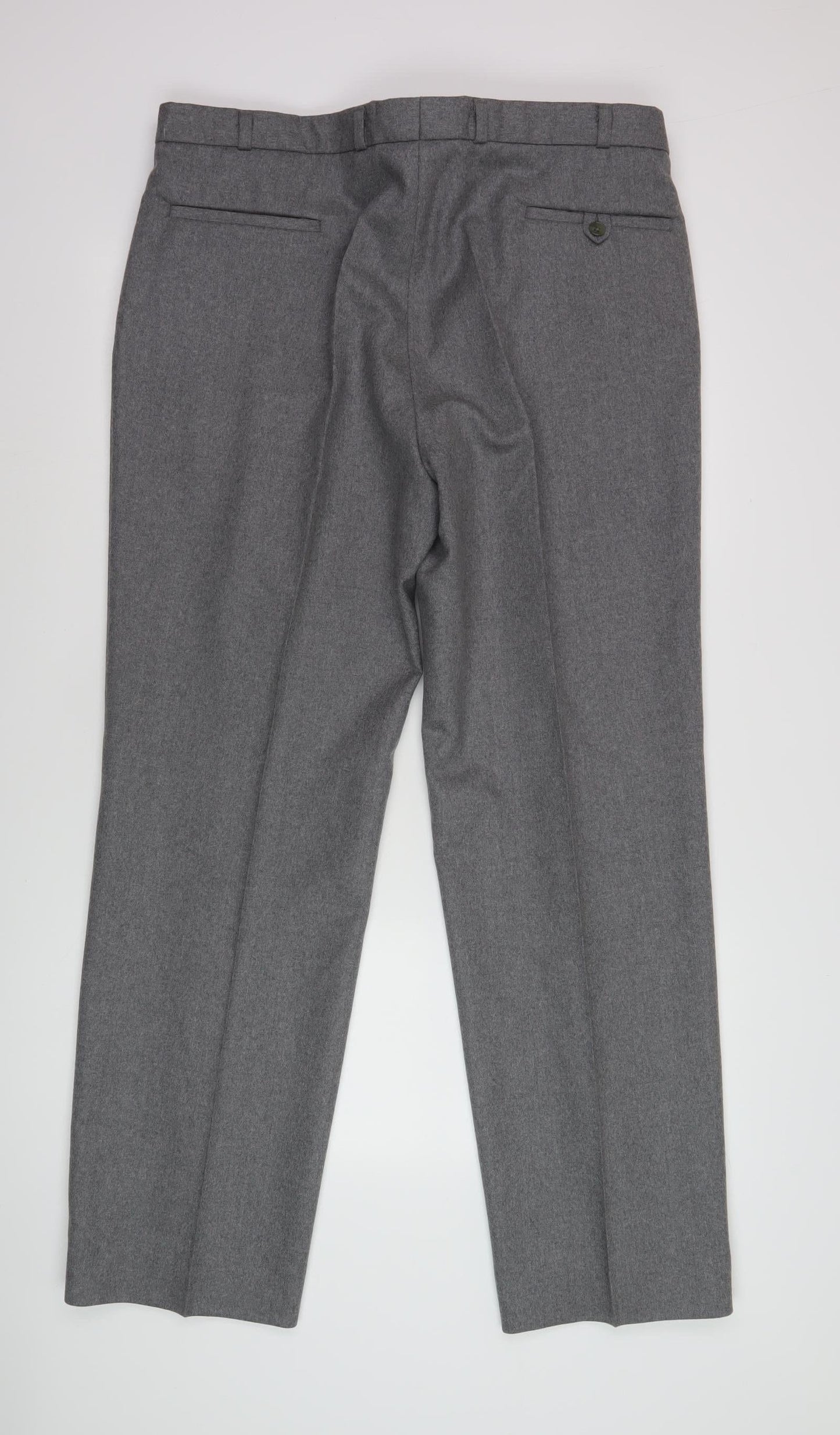 Centaur Men's Grey Wool Formal Trousers 46L