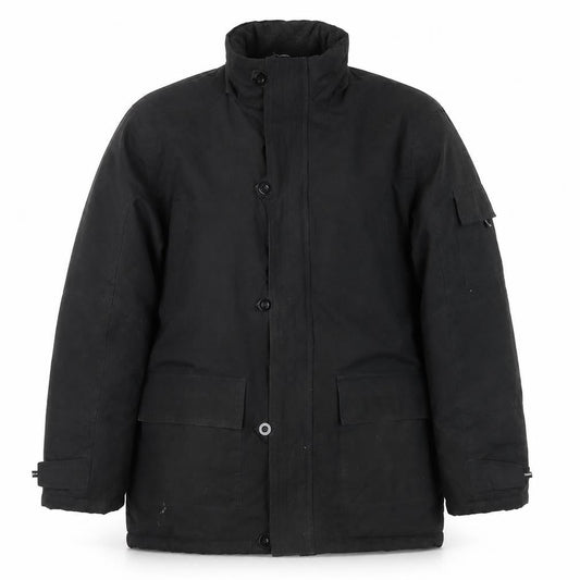 Aldon Men's Black L Jacket, Stand-Up Collar, Regular Fit