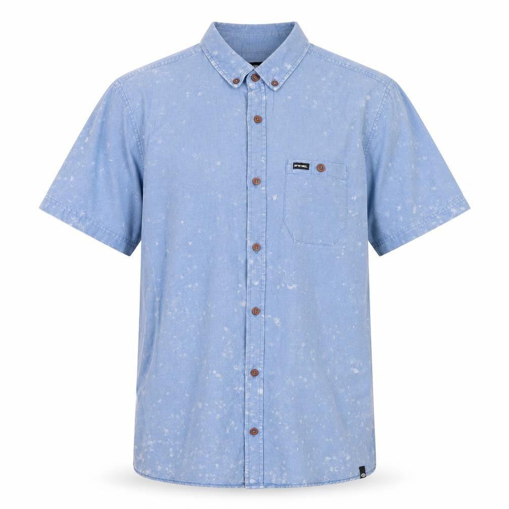 Animal Men's Blue Short Sleeve Casual Shirt - Size L