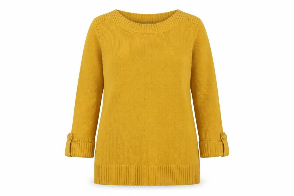 Collection L Women's Yellow Pullover Jumper, Size 12