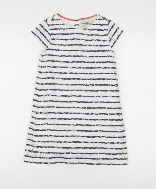Hampton Republic Girls Navy Stripe T-Shirt Dress Size 12