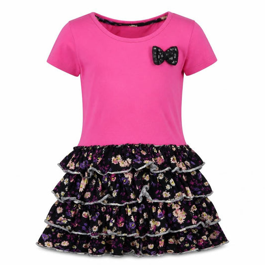 Girls Pink Floral Bluezoo Dress, Age 9-10, Fit & Flare Style