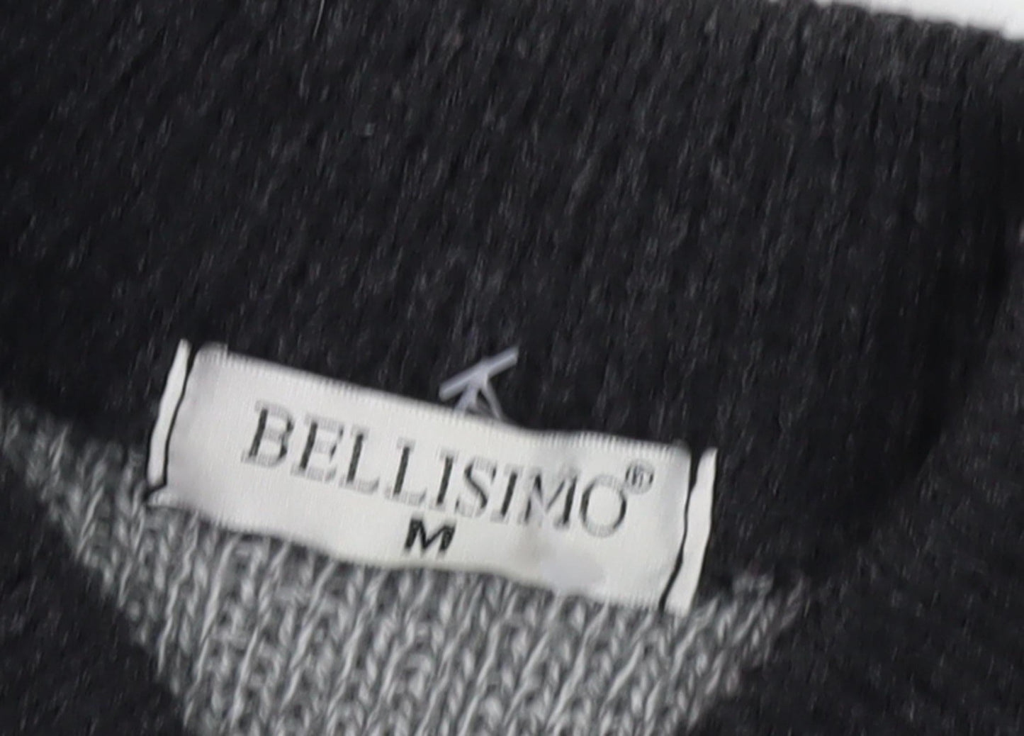 Bellissimo Men's Grey Argyle Knit Jacket M