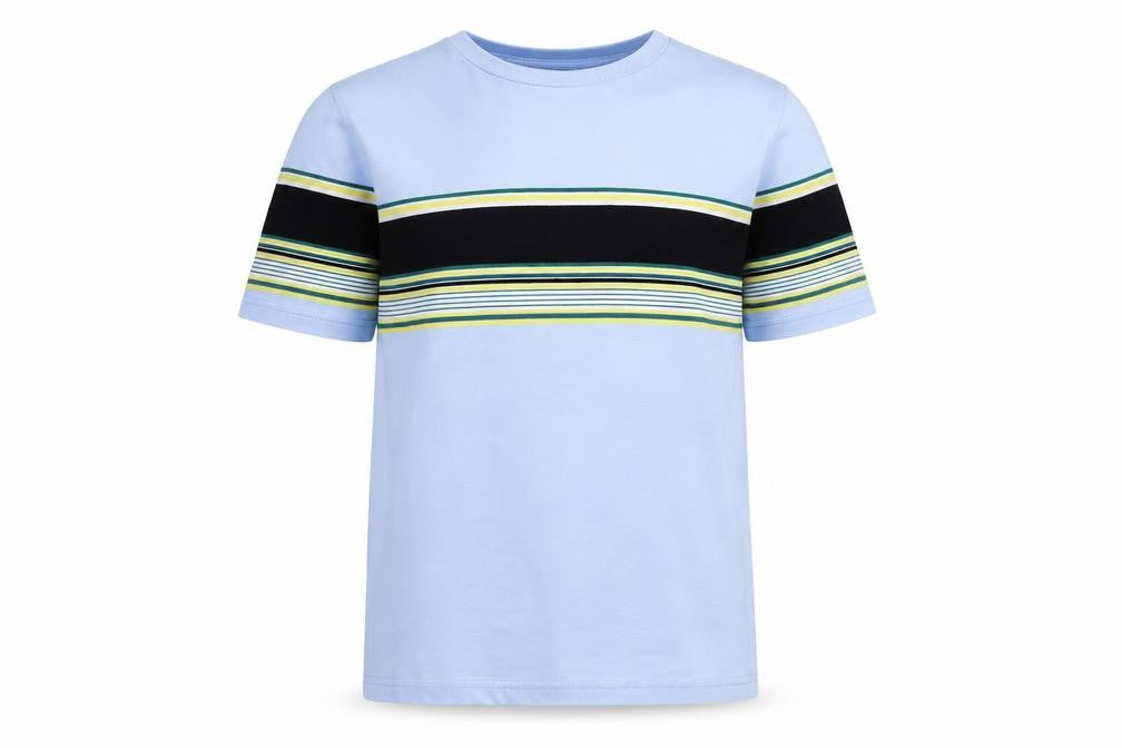 BDG Boys Blue Striped T-Shirt S Casual Basic Top