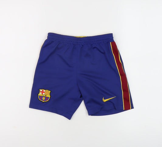 Nike Boys Blue Athletic Football Shorts, Size S