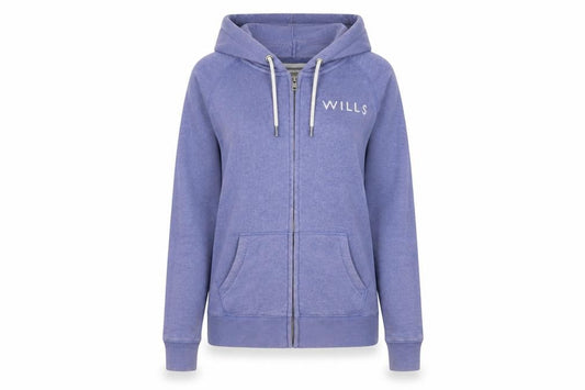 Jack Wills Women's Blue Full Zip Hoodie Size 8