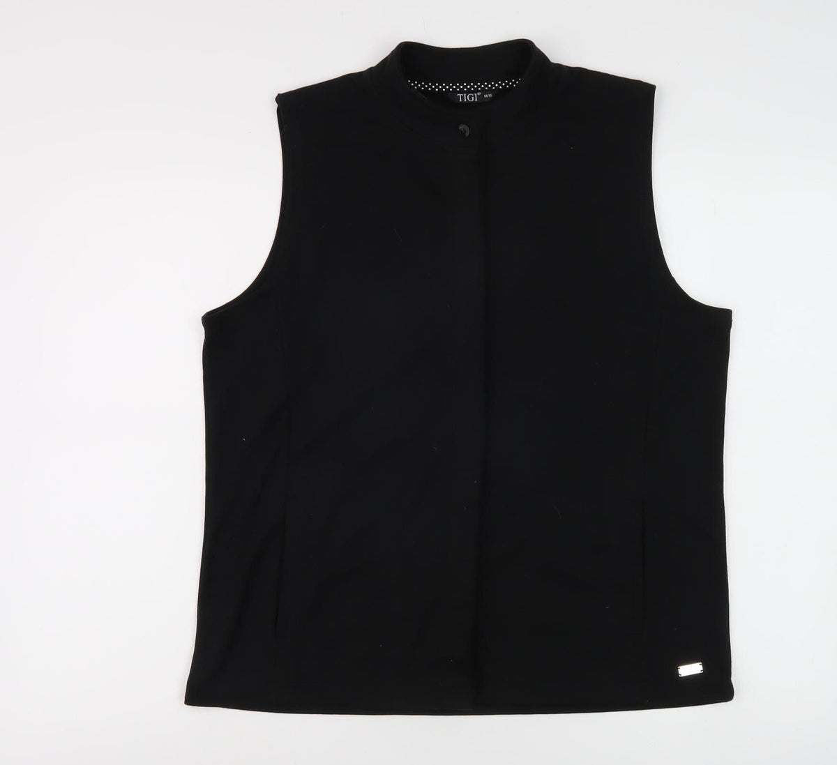 TIGI Womens Black Sleeveless Waistcoat - Size M