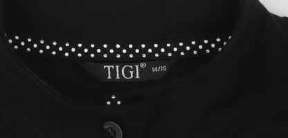 TIGI Womens Black Sleeveless Waistcoat - Size M