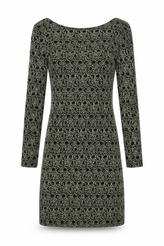 Miss Selfridge Women's Black Bodycon Dress, UK 8, Long Sleeve, Lace