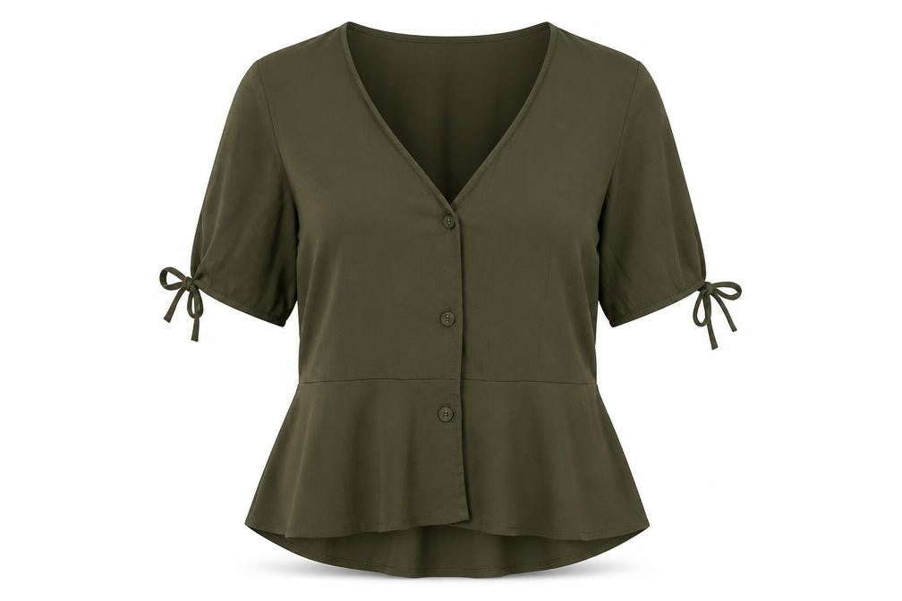 Vero Moda Women's Green Tunic Blouse, Size S, Casual Chic