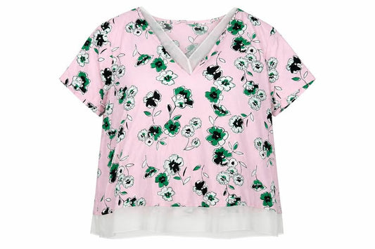 Marks and Spencer Women's Pink Floral Blouse Size 18