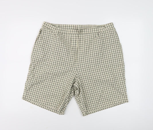 Essence Women Multicoloured Check Chino Shorts Size 20