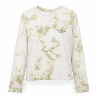 Pull&Bear Women's Beige Tie-Dye T-Shirt, Size S