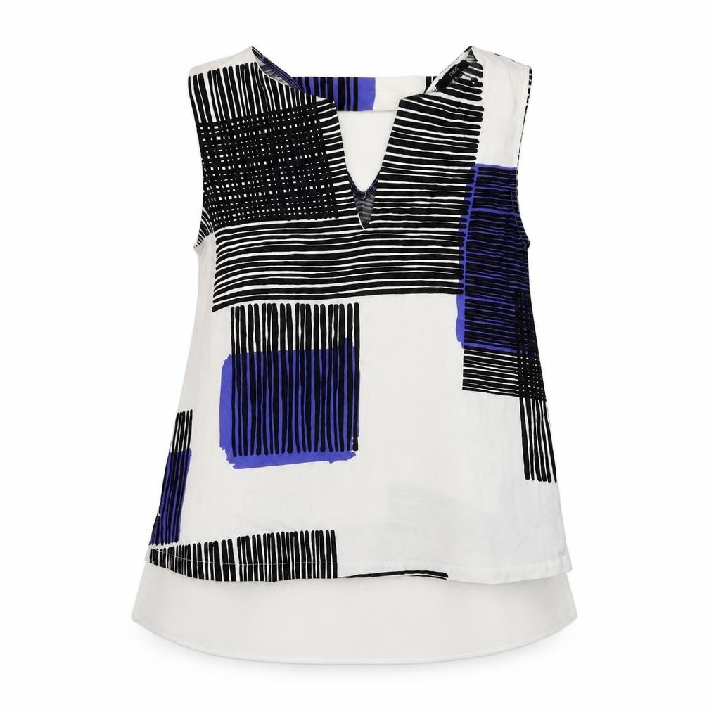 Next Women's Geometric Viscose Blouse, Size 12, Multicoloured