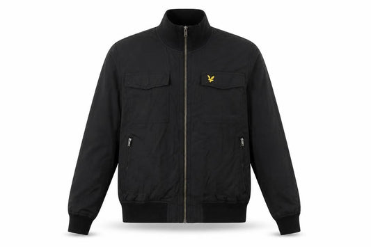 Lyle & Scott Men's Black Bomber Jacket S Vintage