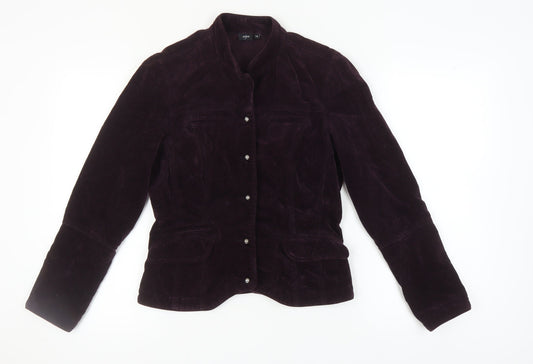 Jasper Conran Women's Purple Cotton Jacket, Size 14, Buttoned