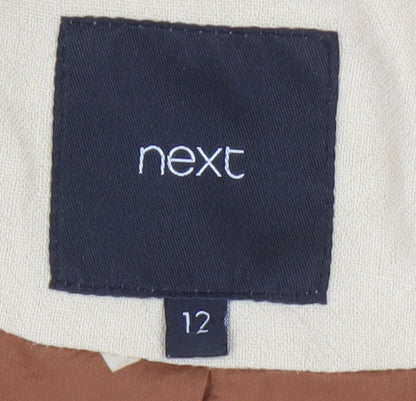 Next Women's Beige Blazer, Size 12, Double Breasted