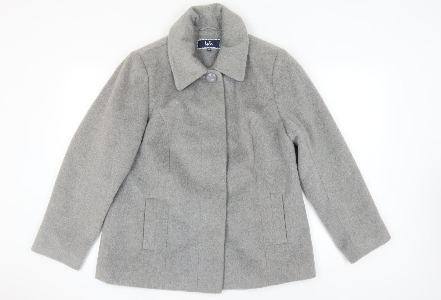 Isle Women's Grey Overcoat Size 16
