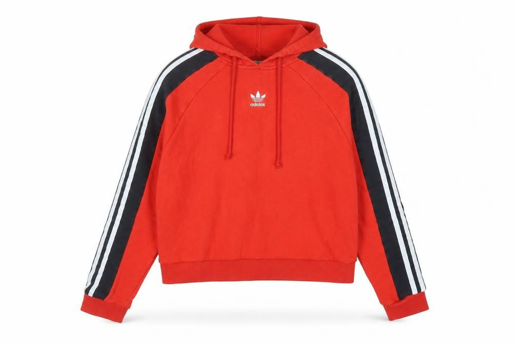 Adidas Women Red Hoodie, Size 8, Pullover Style