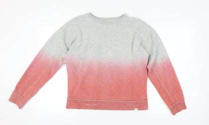 Additional front view of Gap girls’ grey and pink pullover sweatshirt xl