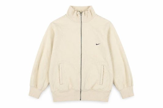 Front view of Nike boys’ beige full zip sweatshirt xs