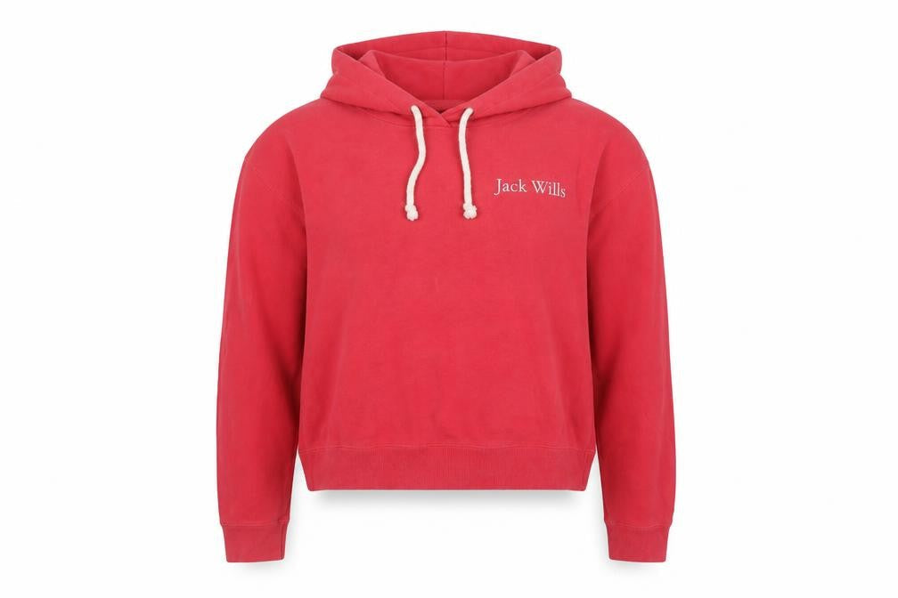 Jack Wills Women's Red Hooded Pullover Hoodie Size 8