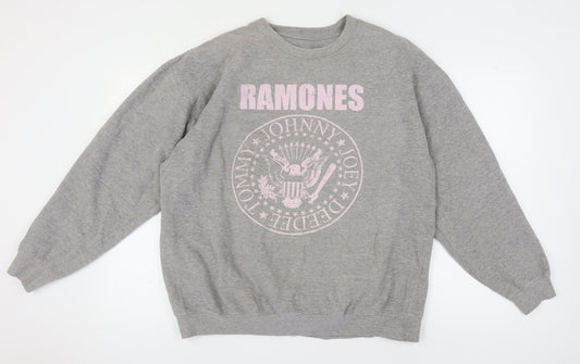 Ramones Unisex Adult Grey Pullover Sweatshirt