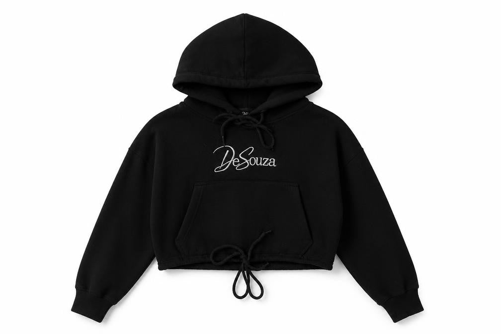 DeSouza Women's Black Hoodie Size S Regular Fit