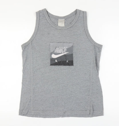 Nike Men's Grey Tank Top M - Gym & Running Activewear