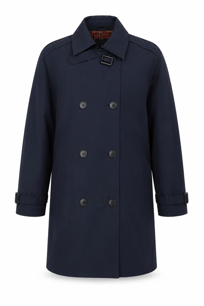 Zara Men's Blue Trench Coat XS Belted Buttoned