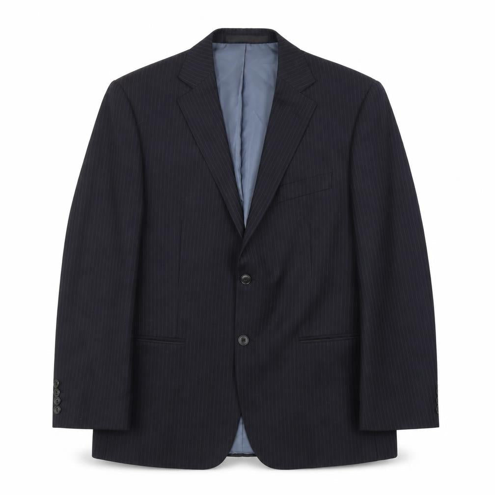 Marks & Spencer Men's Blue Striped Suit Jacket 40S