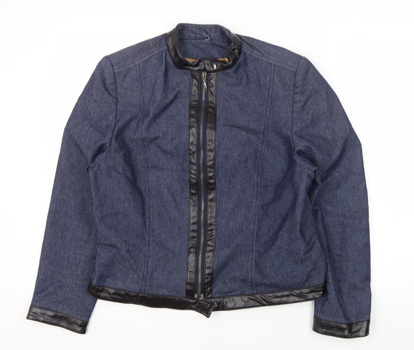 Dorothy Perkins Women's Blue Zip Jacket Size 16 Petite