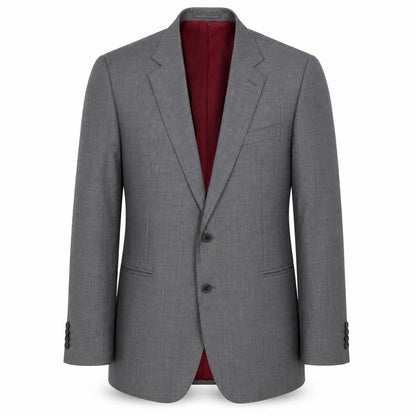 Front view of Jaeger Men's Grey Wool Blazer 42R Regular Fit
