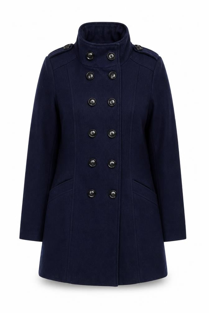 Camaieu Women's Blue Wool Pea Coat Size 8