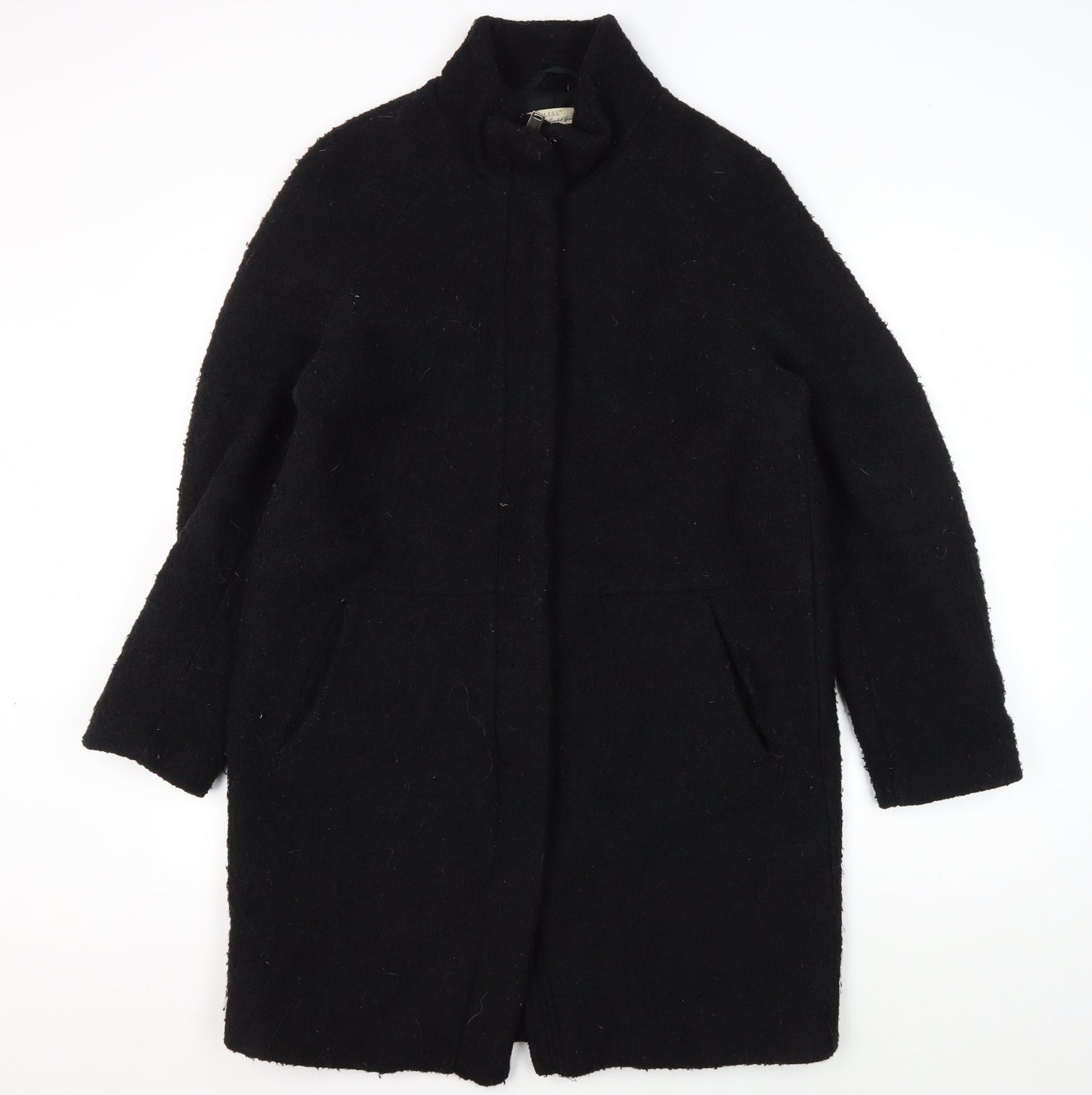 H&M Women's Black Long Coat Size 10