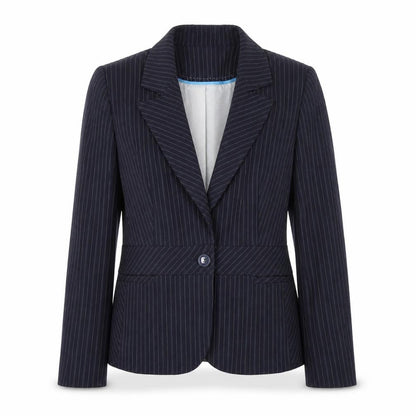 South Women's Black Pinstripe Blazer UK 14 Business