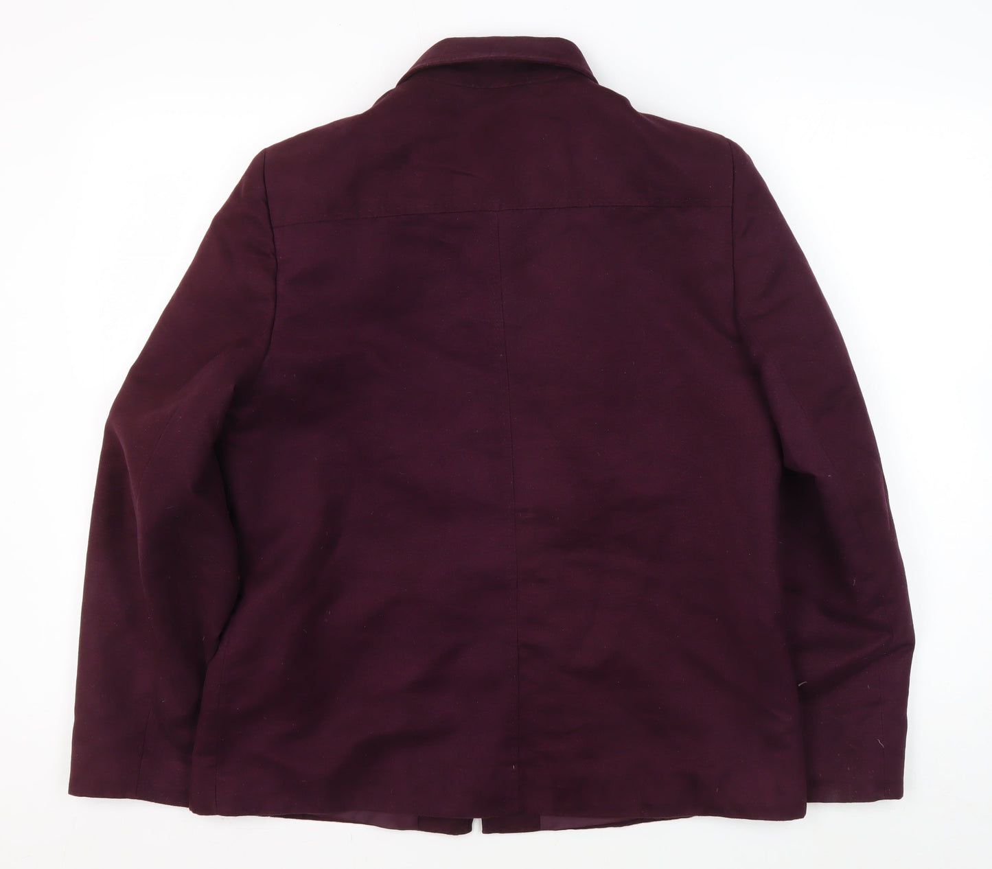 Women's Purple Polyester Zip Jacket Size 14