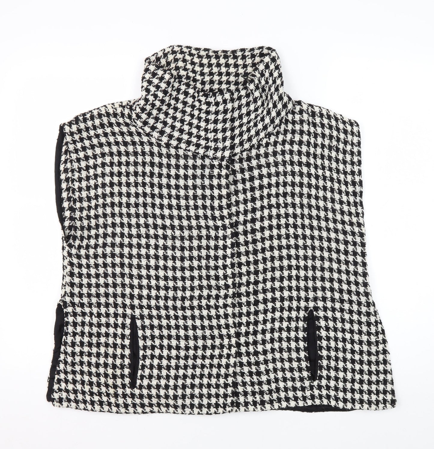 The Masai Clothing Co Women's Black Houndstooth Vest L