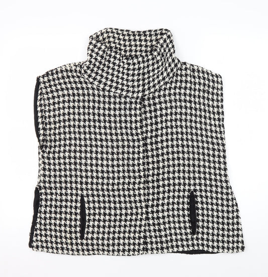 The Masai Clothing Co Women's Black Houndstooth Vest L