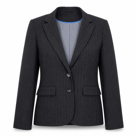 Autonomy Women's Black Pinstripe Suit Jacket Size 14