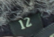 Nuage Women's Black Wool Pea Coat Size 12 Fur Trim