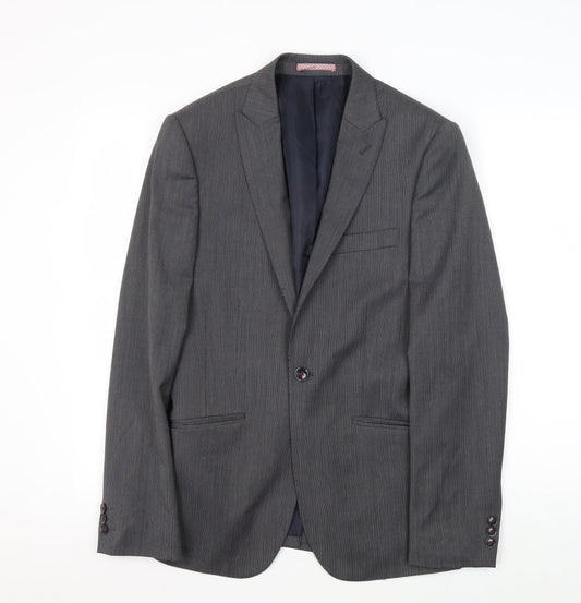 Marks and Spencer Men's Grey Slim Suit Jacket 36R