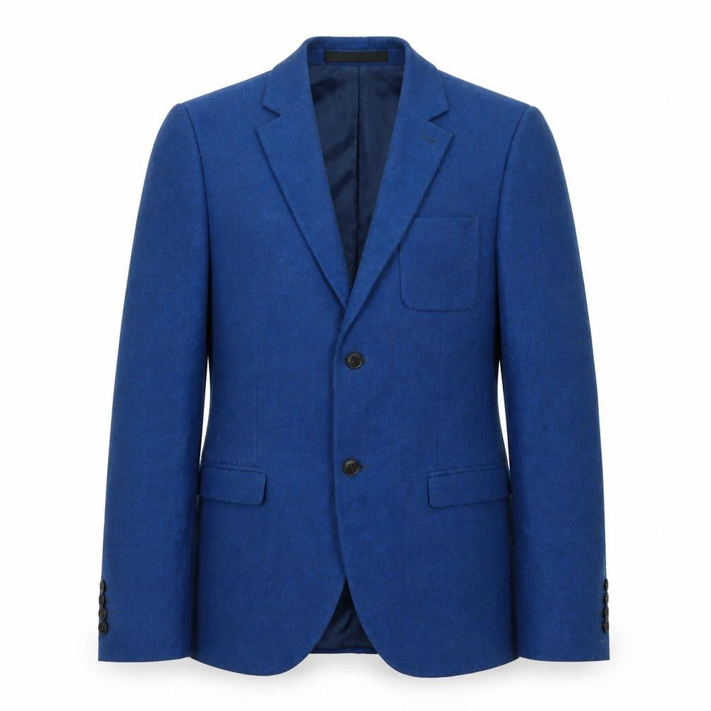 Topman Men's Blue Slim Fit Tweed Blazer 40
