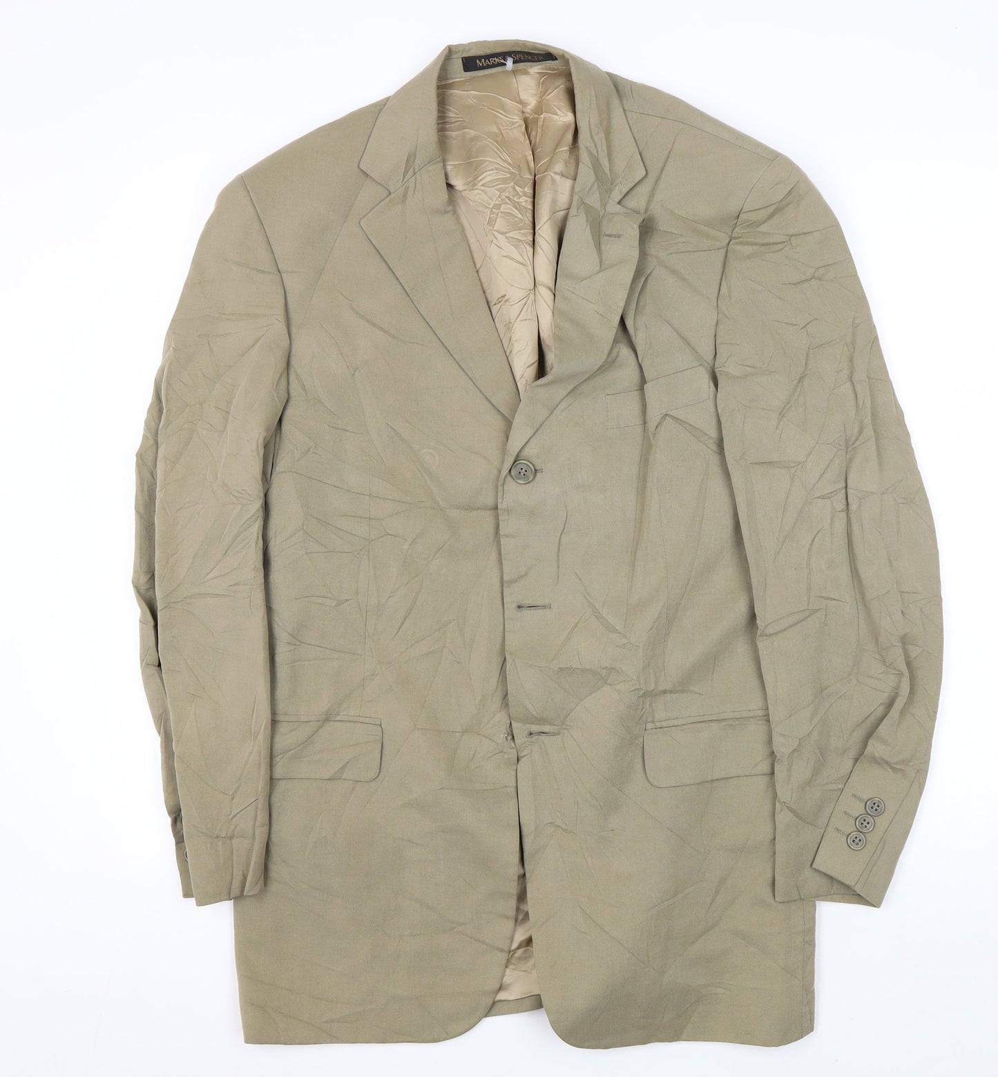 Marks & Spencer Men's Beige Regular Blazer 40R