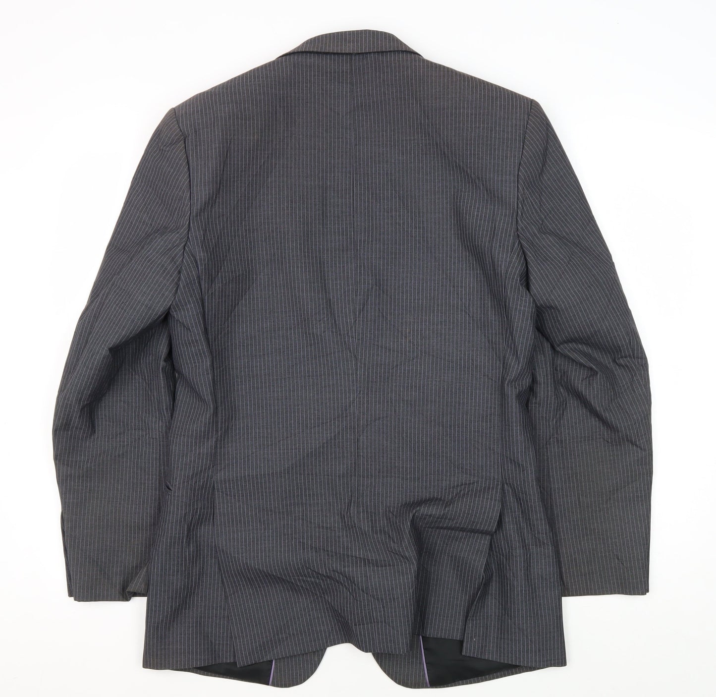 Burton Men's Grey Striped Blazer, Size 36R, Formal Wear