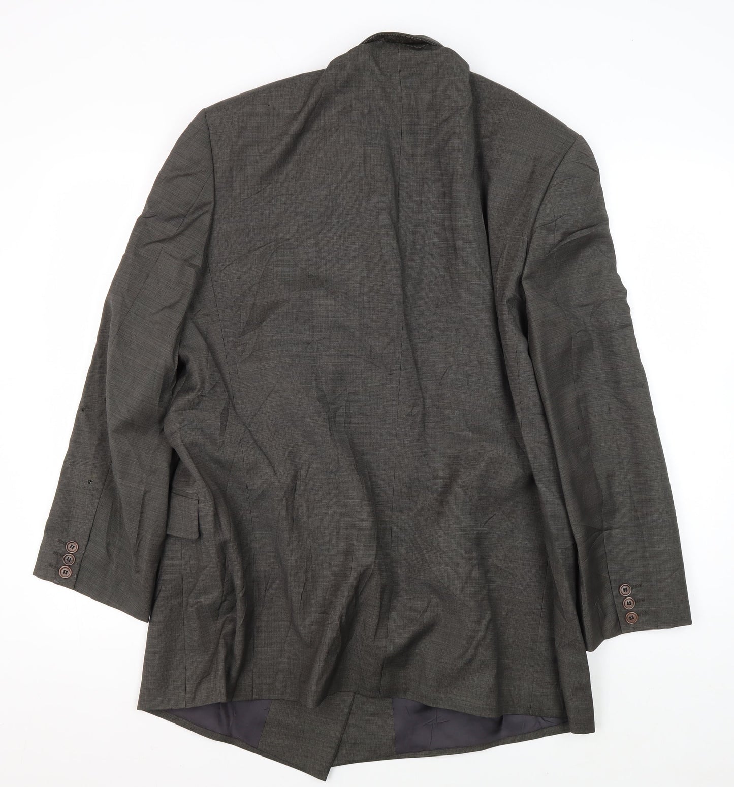 Marks and Spencer Men's Grey Wool Double-Breasted Blazer 40R