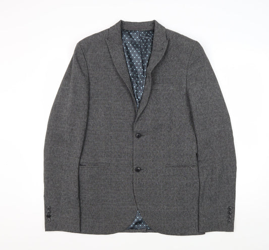 Next Men's Grey Check Blazer Size 38L