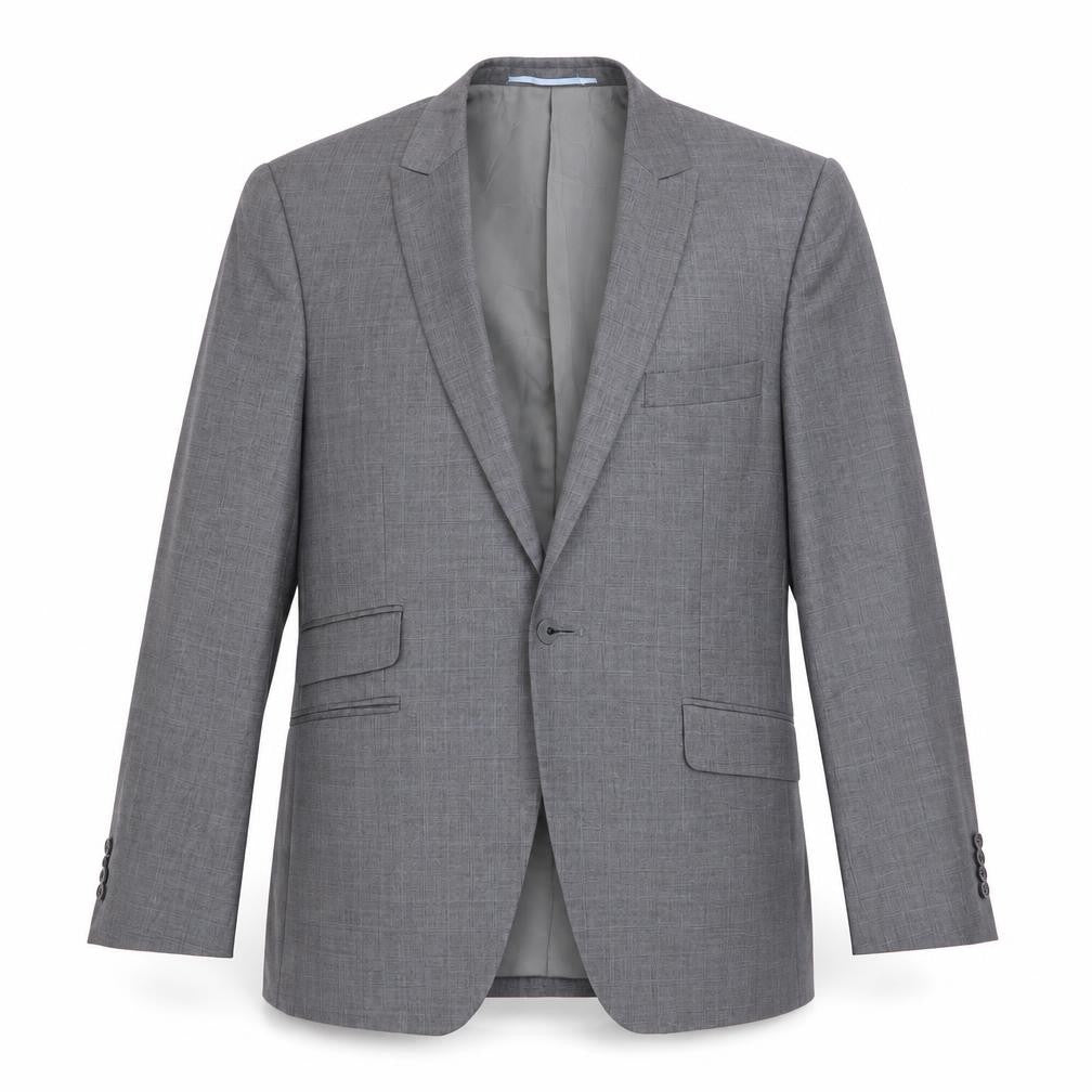 Burton Men's Grey Slim Fit Suit Jacket 36S