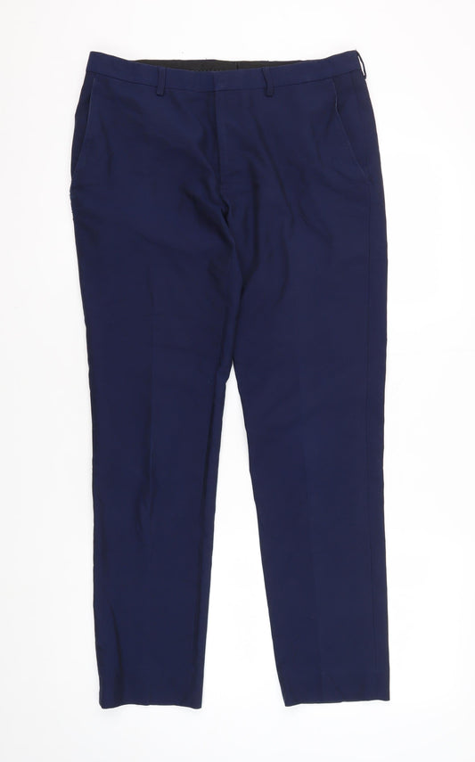 Burton Menswear London Men's Blue Skinny Trousers Size 32R